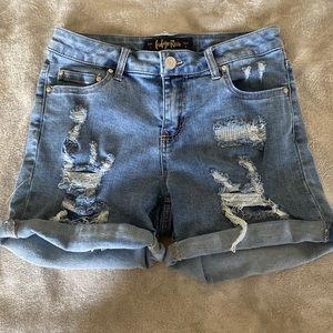 Indigo Rein ripped jean shorts